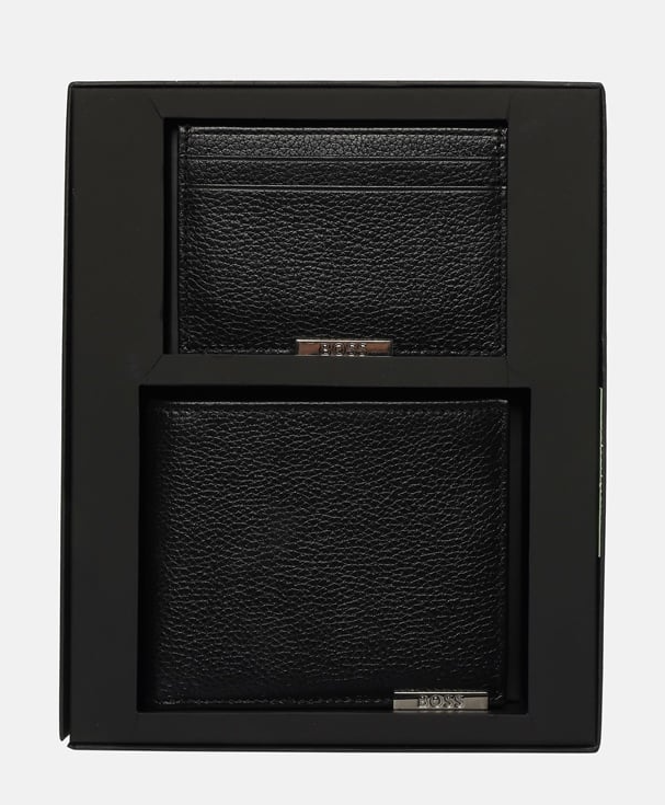 Boss leather wallet COFFRET
