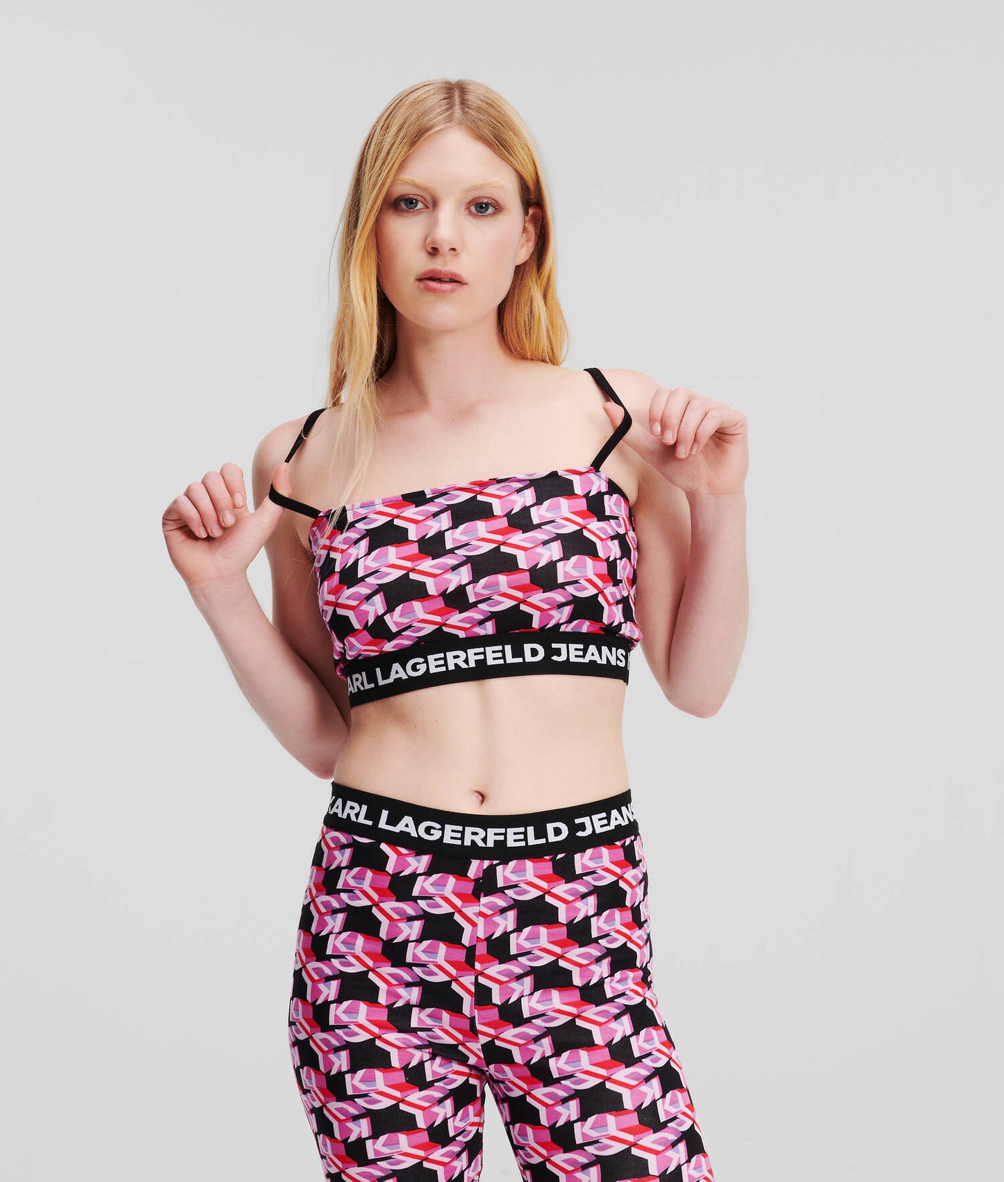 Karl Lagerfeld-CROP TOP KLJ MONOGRAM