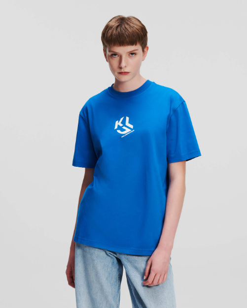 Karl Lagerfeld-KLJ MONOGRAM STRAIGHT CUT T-SHIRT