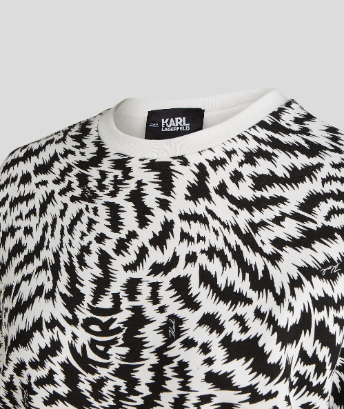 Karl Lagerfeld-ZEBRA PRINT SWEATSHIRT