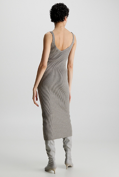 Slim ribbed wool nightie dress