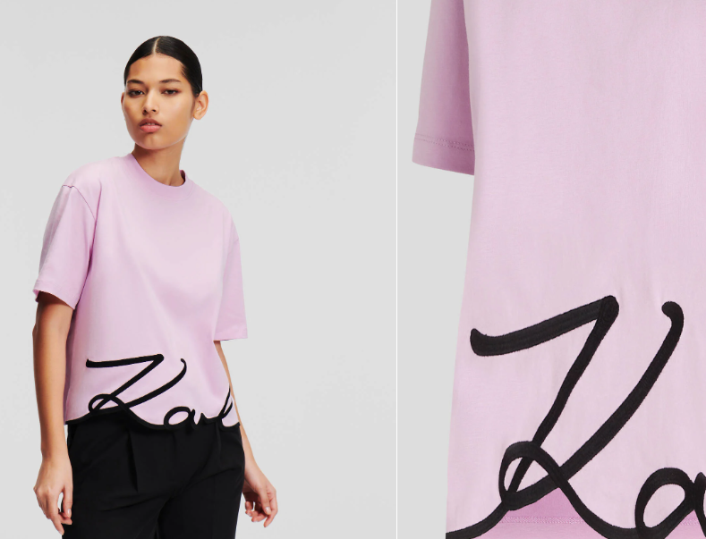 Karl Lagerfeld-KARL SIGNATURE HEM T-SHIRT