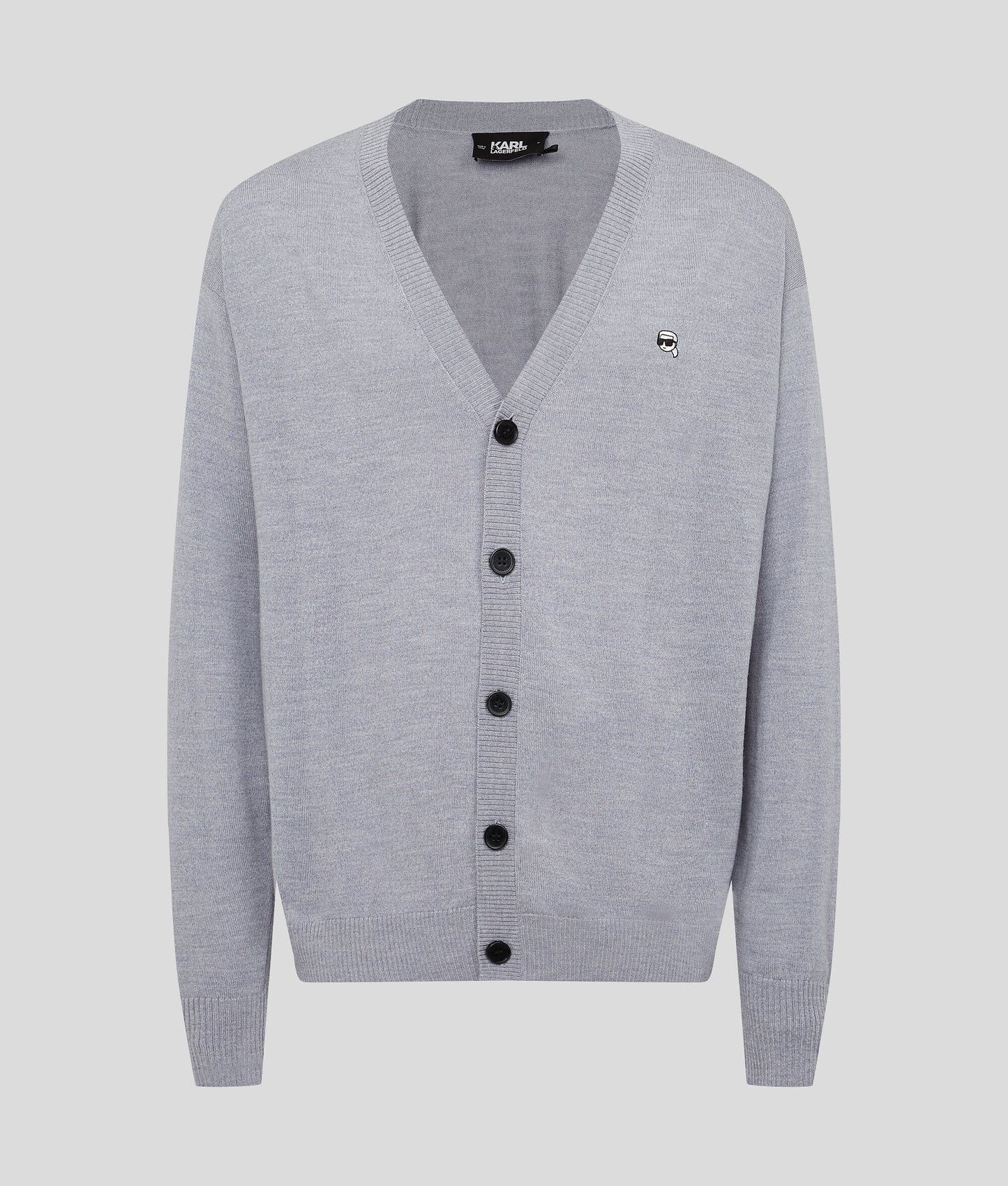 KARL IKONIK MERINO WOOL CARDIGAN