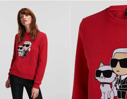 Karl Lagerfeld-KARL IKONIK KARL AND CHOUPETTE SWEATSHIRT