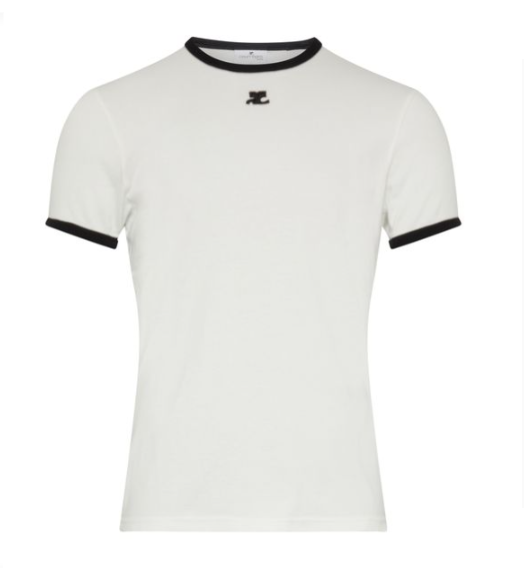 COURREGES Contrast bump t-shirt