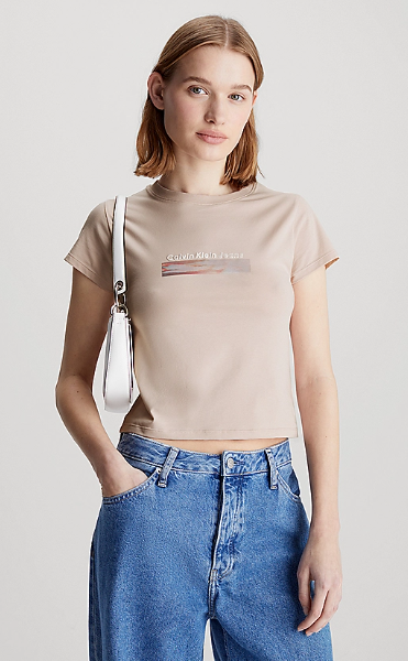 Short T-shirt with logo