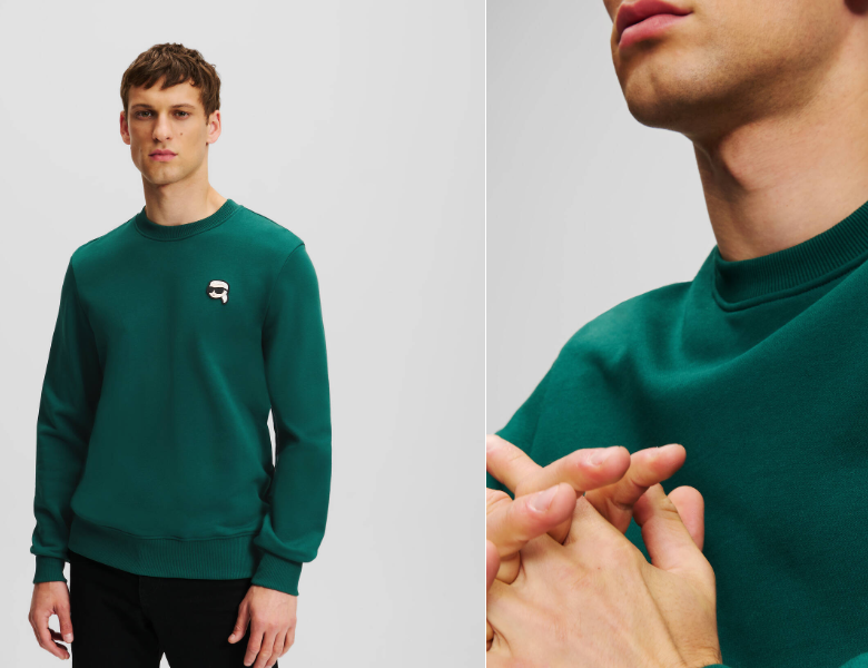 KARL IKONIK SWEATSHIRT WITH YOKE