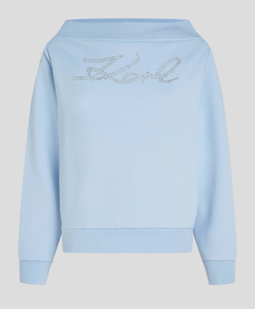 Karl Lagerfeld-KARL SIGNATURE STRASS SWEATSHIRT