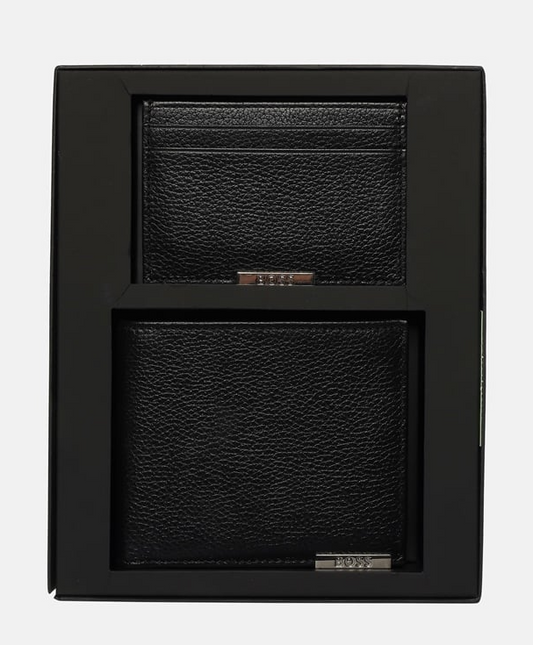 Boss leather wallet COFFRET