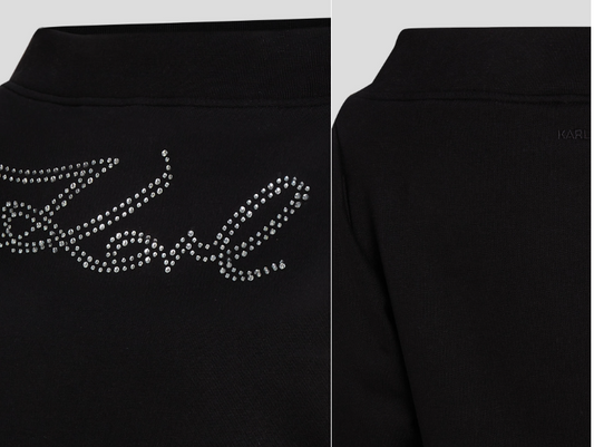 Karl Lagerfeld-SWEAT-SHIRT À STRASS KARL SIGNATURE